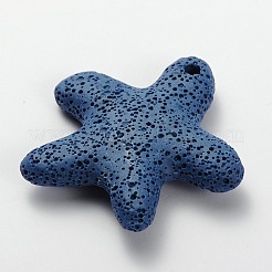 Synthetic Lava Rock Big Starfish/Sea Stars Pendants&nbsp;G-O025-05B