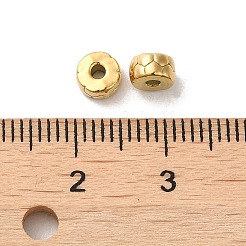304ステンレススチールビーズ  コラム  18KGP本金メッキ  5x3mm  穴：1.5mm&nbsp;STAS-I203-38G
