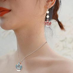 ラインストーンチャーム  合金パーツ  クラウン  ミックスカラー  31x29x10mm  穴：3mm  8色  2個/カラー  16個/箱&nbsp;RB-NB0001-16P