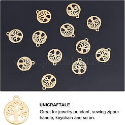 12Pcs PVD Vacuum Plating 201 Stainless Steel Charms&nbsp;STAS-UN0029-32