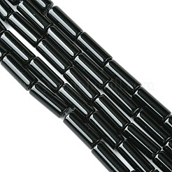 ナチュラルブラックオニキスビーズ連売り  チューブ  染め＆加熱  ビーズ：6 16 MMXmm  穴：1mm  25個/連  15インチ&nbsp;G134