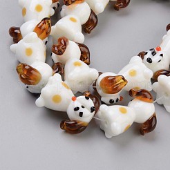 Handmade Bumpy Lampwork Beads Strands&nbsp;LAMP-S194-010