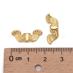 チベット風ビーズ  鉛フリー及びカドミウムフリー  ウイング  金色  約19mm長  7.5 mm幅  厚さ3.5mm  穴：1.5mm&nbsp;LS-TIBEB-EA9130Y-GLF