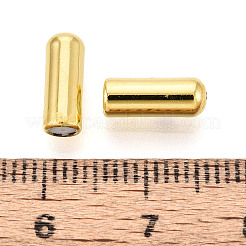 真鍮製ブローチパーツ  ピンキャップ  カドミウムフリー＆鉛フリー  内部のゴムと  ゴールドカラー  10.5x4mm  半分穴：0.5~0.8mm&nbsp;MAK-Q011-66G-01