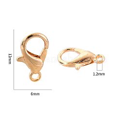 Zinc Alloy Lobster Claw Clasps&nbsp;PALLOY-YW0001-12KCG