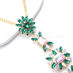 Alloy Rhinestone Flower Tassel Necklace Body Chains for Women&nbsp;FS-WG8032C-03