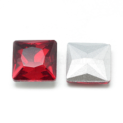 Pointed Back Glass Rhinestone Cabochons&nbsp;RGLA-T027-8x8mm-05