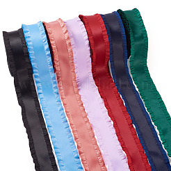 ポリエステルフリルリボン  服飾用  ピンク  1-5/8インチ（40mm）&nbsp;OCOR-TAC0016-25F
