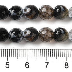 Dyed & Heated Natural Fire Crackle Agate Beads Strands&nbsp;G-P539-B01-10