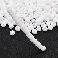 トーホー 8/0ラウンドビーズ  日本製シードビーズ  （41f）不透明なフロストホワイト  3mm  穴：1mm  約1110個/50g&nbsp;SEED-XTR08-0041F