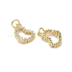 Brass Micro Pave Cubic Zirconia Pendants&nbsp;KK-I379-15G-03