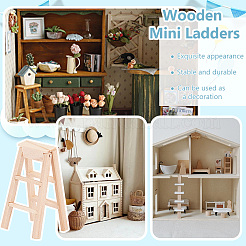 Wooden Mini Ladders&nbsp;DIY-WH0021-58