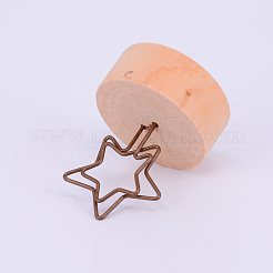 ウッドネームカードホルダー  名刺入れ  スター  バリーウッド  4.95x3.8cm&nbsp;LS-AJEW-WH0119-14