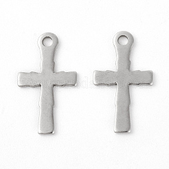 変色しにくい201ステンレススチールペンダント  クロス  ステンレス鋼色  18x10x0.8mm  穴：1.6mm&nbsp;STAS-F192-082P
