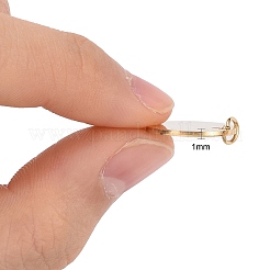 ステンレスペンダント201個  鏡面研磨仕上げ  フラットラウンド  空白タグのスタンプ  ゴールドカラー  16x1mm  穴：3.5mm&nbsp;STAS-S105-T621-2