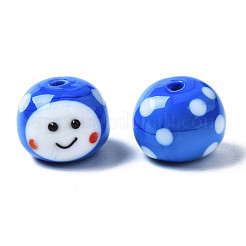 Handmade Bumpy Lampwork Beads Strands&nbsp;LAMP-Q031-009B