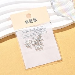 シェグレース 真鍮製クリアキュービックジルコニアチャーム  カドミウムフリー＆ニッケルフリー＆鉛フリー  太陽のチャーム  プラチナメッキ  10.5x6.5x2.5mm  穴：1mm&nbsp;XGRQ2O255-426P