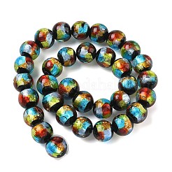 Handmade Foil Glass Beads&nbsp;LAMP-K039-37C