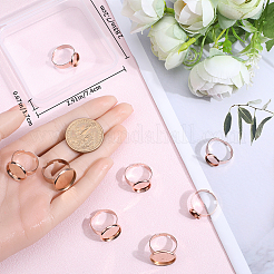 10Pcs 5 Size Adjustable 201 Stainless Steel Finger Rings Components&nbsp;RJEW-BBC0001-10