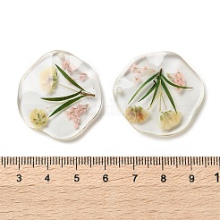 Inner Dried Flower Transparent Resin Pendants&nbsp;LS-RESI-A043-04A
