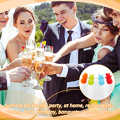 2 Sets 2 Style Silicone Wine Glass Charms&nbsp;AJEW-NB0005-70