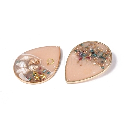 Brass & Epoxy Resin Pendants&nbsp;KK-Q082-03KCG-02