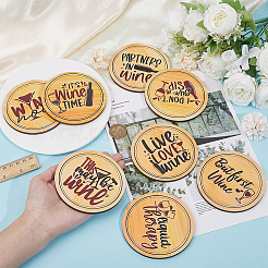32Pcs Wooden Coaster&nbsp;DIY-GO0002-96
