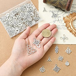 90Pcs 10 Styles Tibetan Style Alloy lrish Eternity Knot Charms&nbsp;TIBEP-YW0002-37