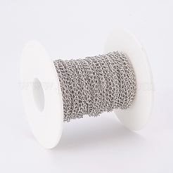 Tarnish Resistant 304 Stainless Steel Curb Chains&nbsp;CHS-F003-17P-A