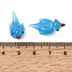 手作りランプワークビーズ  アヒル  ドジャーブルー  20〜21x10~11x8~10mmX  穴：2~2.4mm&nbsp;LAMP-I024-38