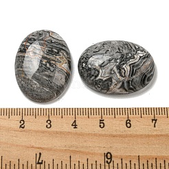 天然地図石カボション  オーバル  30x21.5~22x5~8.5mm&nbsp;G-C115-01B-48