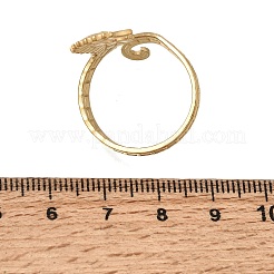 女性用304ステンレススチールカフオープンリング  タツノオトシゴ  ゴールドカラー  31mm  内径：20mm&nbsp;SA-CBA7062-23G