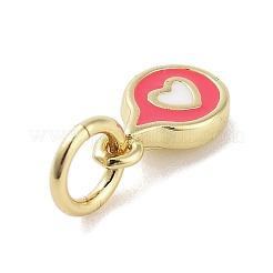 Rack Plating Brass Enamel Charms&nbsp;KK-M293-40G-02