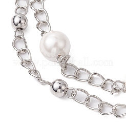 8mm Round Shell Pearl Bead Multi-Strand Bracelets&nbsp;BJEW-JB10315