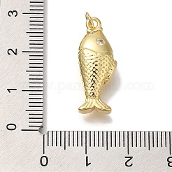 Rack Plating Brass Micro Pave Cubic Zirconia Pendants&nbsp;KK-I720-66G