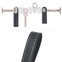 2 Sets 2 Colors PU Leather Keychain&nbsp;KEYC-GF0001-06B