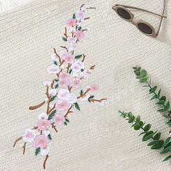 2Pcs Polyester Embroidery Iron On Patches Appliques&nbsp;DIY-GF0013-85B