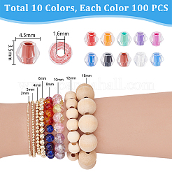 10 Set 10 Colors Transparent Glass Beads&nbsp;GLAA-PH0003-34