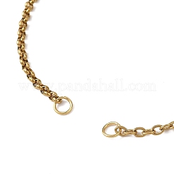 304 Stainless Steel Cable Chain Rolo Chain Bracelet Making&nbsp;AJEW-JB01459-01