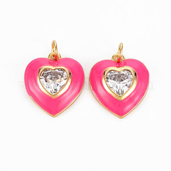 Brass Enamel Pendants&nbsp;KK-T013-15-NF