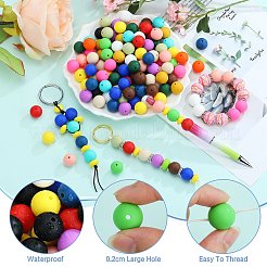 20Pcs Round Silicone Focal Beads&nbsp;SIL-SZ0003-20A