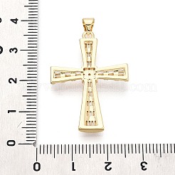 Brass Micro Pave Clear Cubic Zirconia Pendants&nbsp;KK-N268-94G
