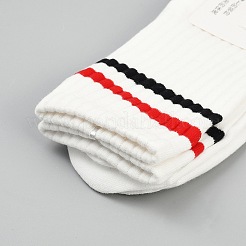 Cotton Stripe Socks for Sports Yoga&nbsp;AJEW-WH20086-001D