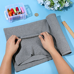 綿弾性生地1枚  服装アクセサリー  グレー  500x1200x1mm&nbsp;DIY-PH0036-08E