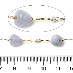 Handmade Natural Aventurine Nuggets Beaded Chains&nbsp;CHC-F020-04G-03