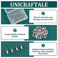 304 Stainless Steel Cord Ends&nbsp;STAS-UN0011-76P