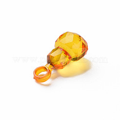 透明なアクリルパーツ  ヒョウタン  ミックスカラー  19.5x10x9mm  穴：3mm  約680個/500g&nbsp;MACR-N013-036