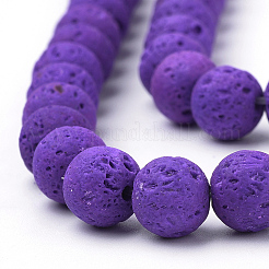 Synthetic Lava Rock Beads Strands&nbsp;G-S277-8mm-06