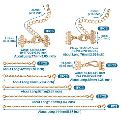 2Pcs Brass Hook and S-Hook Clasps&nbsp;DIY-TA0004-25