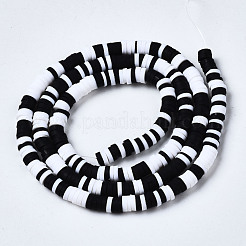 Handmade Polymer Clay Beads Strands&nbsp;CLAY-R089-4mm-086